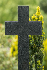 Friedhof, Kirche, Statue