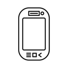Smartphone and cellphone icon art. Elegant thin line style design.