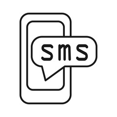 Smartphone and cellphone icon art. Elegant thin line style design.