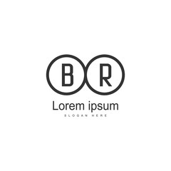 BR Letter Logo Design. Creative Modern BR Letters Icon Illustration