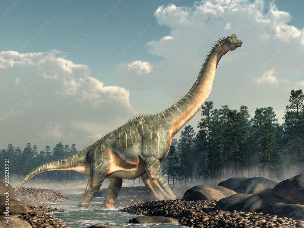 Aufkleber brachiosaurus was a sauropod dinosaur, one of the largest and most popular. it lived in during the l