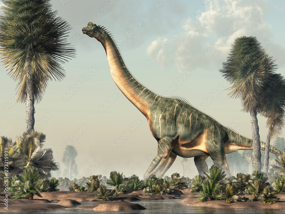 Poster brachiosaurus was a sauropod dinosaur, one of the largest and most popular. it lived in during the l