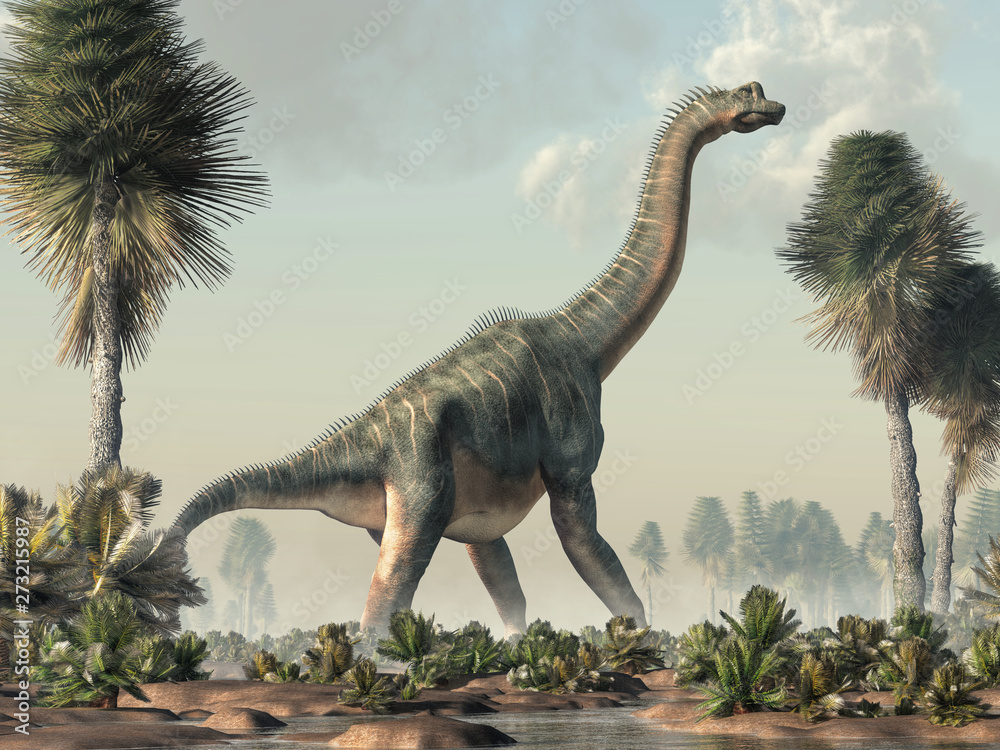 Poster brachiosaurus was a sauropod dinosaur, one of the largest and most popular. it lived in during the l