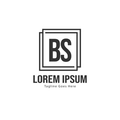 BS Letter Logo Design. Creative Modern BS Letters Icon Illustration