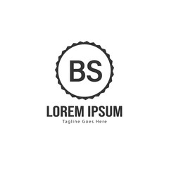 Obraz premium BS Letter Logo Design. Creative Modern BS Letters Icon Illustration