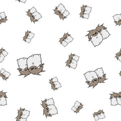 Gemini zodiac sing seamless pattern