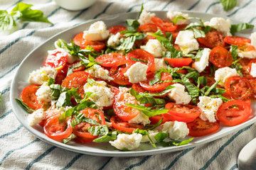 Homemade Caprese Salad with Mozarella