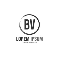 BV Letter Logo Design. Creative Modern BV Letters Icon Illustration