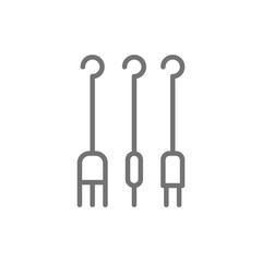 Tattoo needles, equipment line icon.
