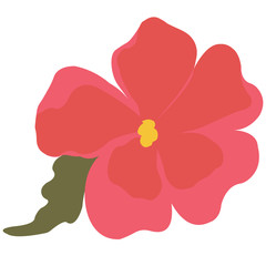One sakura flower. Japanese culture vector illustration
