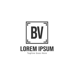 Fototapeta premium BV Letter Logo Design. Creative Modern BV Letters Icon Illustration