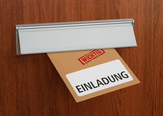 Post mit der Beschriftung Einladung