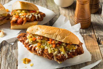 Homemade Breaded Chicago Steak Sandwich