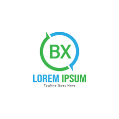 BX Letter Logo Design. Creative Modern BX Letters Icon Illustration