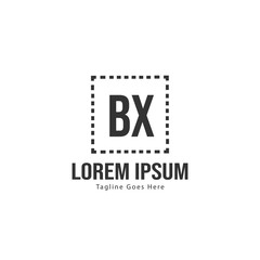 Fototapeta premium BX Letter Logo Design. Creative Modern BX Letters Icon Illustration
