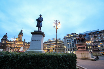 Fototapeta premium Glasgow Geagor Square City Centre