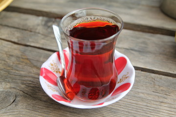cup of tea on the table
