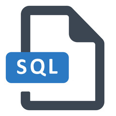 sql file format vector icon