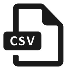 csv fle format vector icon