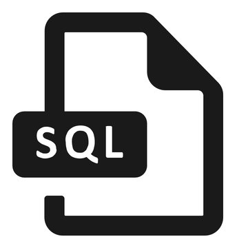 Sql file format vector icon