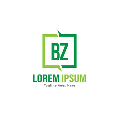 BZ Letter Logo Design. Creative Modern BZ Letters Icon Illustration