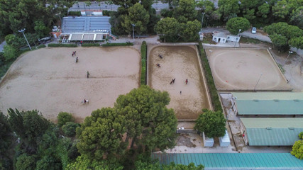 Fototapeta premium Drone in Barcelona, city of Catalonia.Spain. Aerial Photo