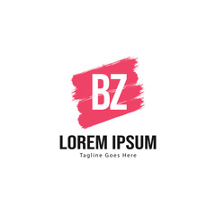 BZ Letter Logo Design. Creative Modern BZ Letters Icon Illustration