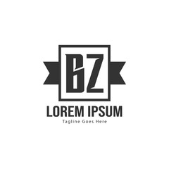 Obraz premium BZ Letter Logo Design. Creative Modern BZ Letters Icon Illustration