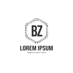 BZ Letter Logo Design. Creative Modern BZ Letters Icon Illustration