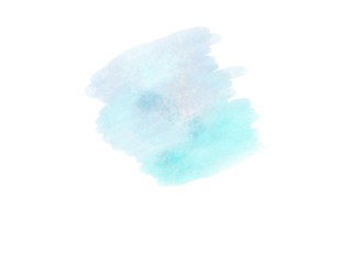Blue indigo green watercolor brush splash background