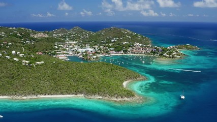  view of cruz bay and north shore, st. john, virgin islands