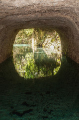 Paradise river in Cancun, Quintana Roo, Mexico                              