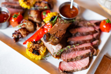 Large assorted roasted meat