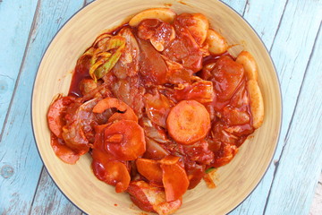 Poulet mariné aux épices