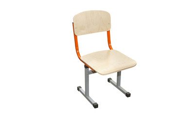 Wooden chair isolated on white background