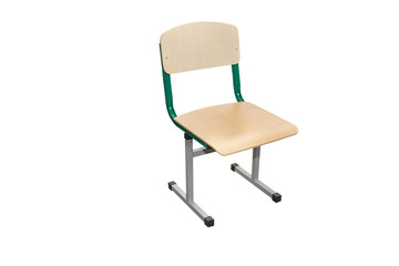 Wooden chair isolated on white background