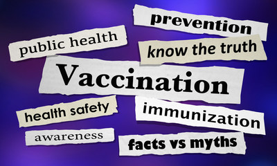 Vaccination Newspaper Headlines Debate Vaccinate Immunization 3d Illustration