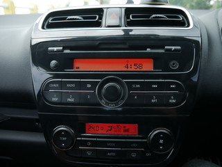 Fototapeta na wymiar Car Audio Radio Console