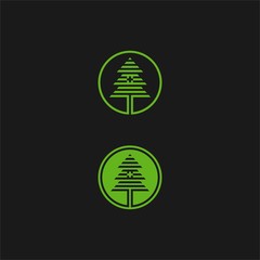pine tree logo illustration vector icon download