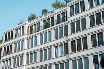 Fototapeta premium modern apartment building facade, real estate exterior