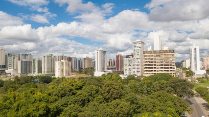 Obraz premium Aerial view of Clean Water city (Águas Claras) in Brasilia, Brazil.