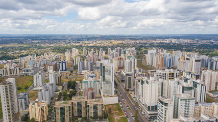 Fototapeta premium Aerial view of Clean Water city (Águas Claras) in Brasilia, Brazil.