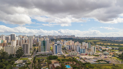 Fototapeta premium Aerial view of Clean Water (Águas Claras) city in Brasilia, Brazil.