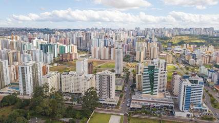 Fototapeta na wymiar Aerial view of Clean Water (Águas Claras) city in Brasilia, Brazil.