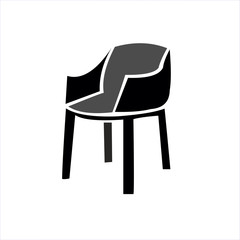 Modern Chair icon. Office furniture. Vector Illustration. Eps10