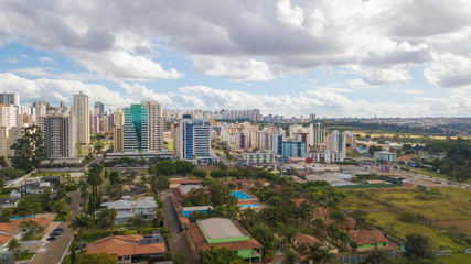 Naklejka premium Aerial view of Clean Water (Águas Claras) city in Brasilia, Brazil.