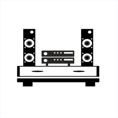 Audio sistem icon. Vector illustration