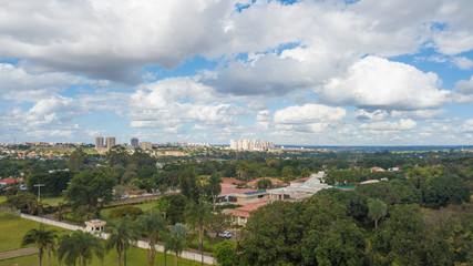 Fototapeta na wymiar A view of Park Way city in Brasilia, Brazil.