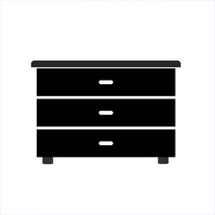 Dresser, nightstand icon. Vector illustration