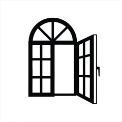 Open Window icon. Vector illustration